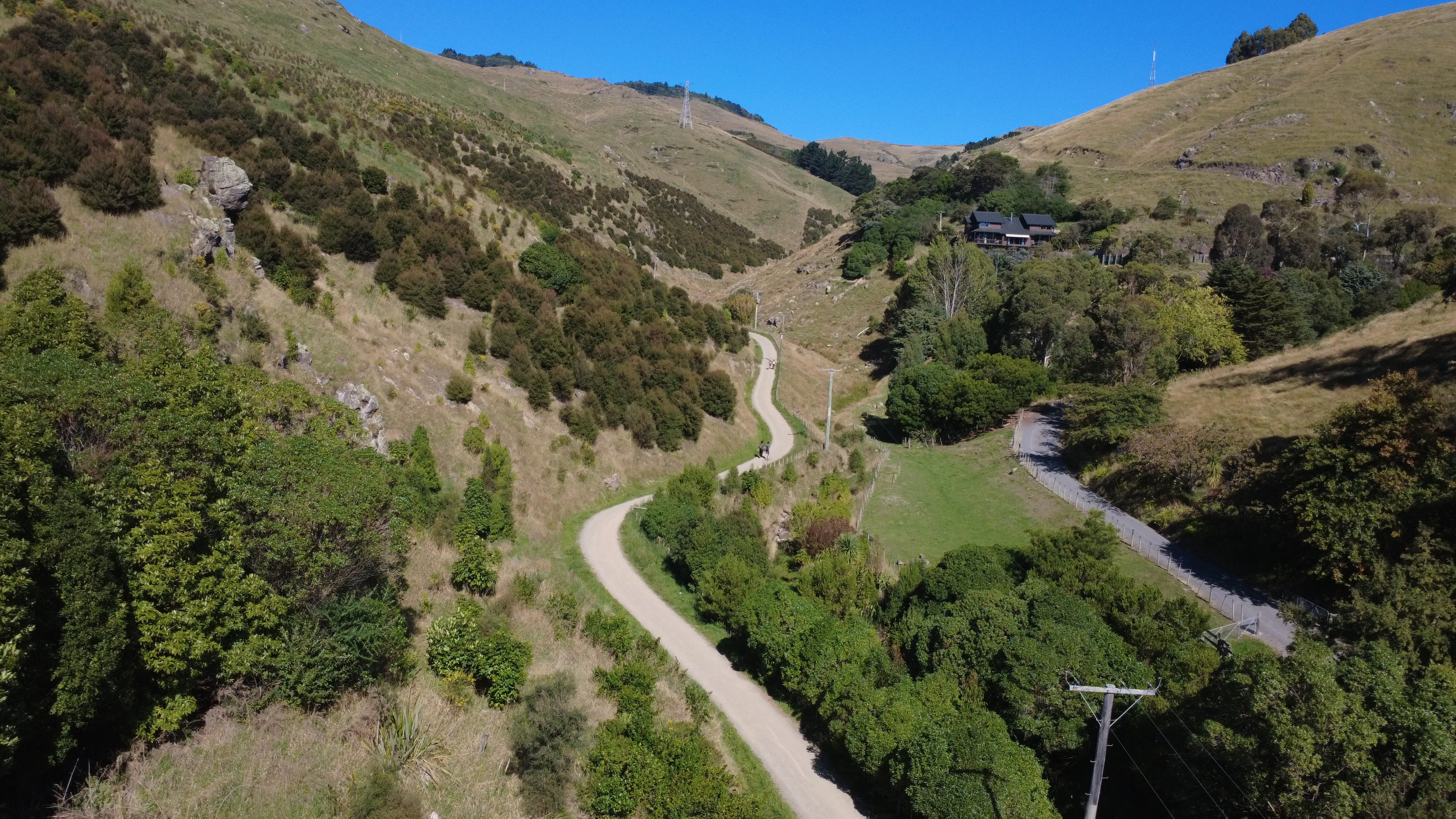Runners spread across a valley during a TrailBlaze event